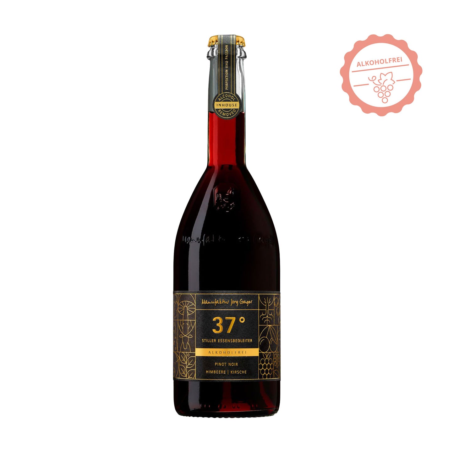 Jörg Geiger 37 Grad  Pinot Noir Himbeere Kirsche herb fruchtig Alkoholfrei