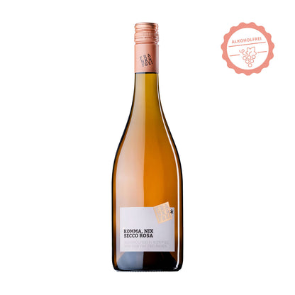 Frank & Frei Komma, Nix Secco Rosa trocken Alkoholfrei